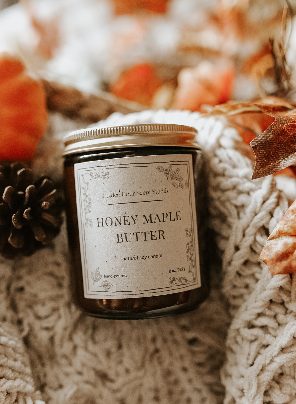 8 OZ| Amber Jar | Autumn Collection