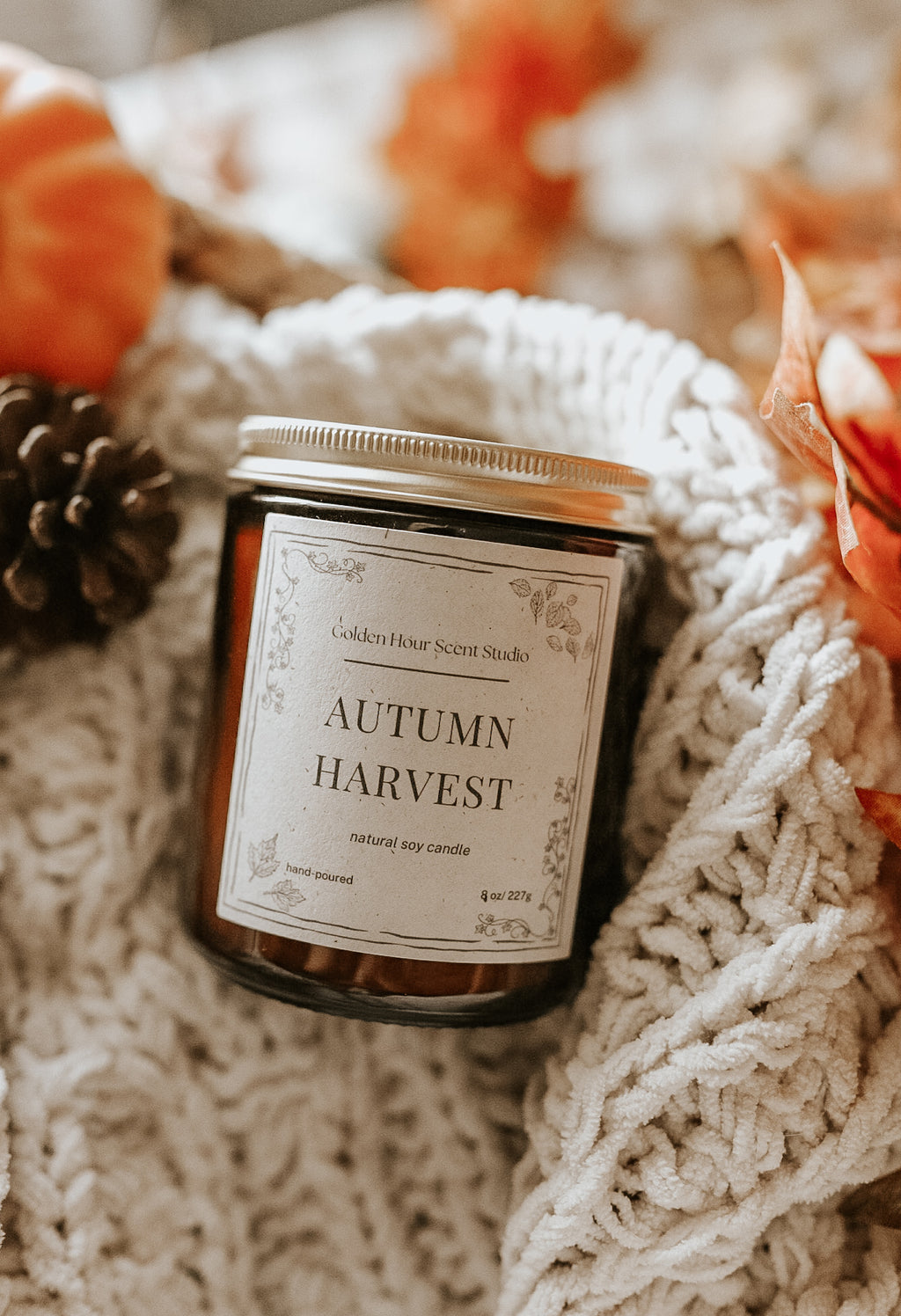 8 OZ| Amber Jar | Autumn Collection