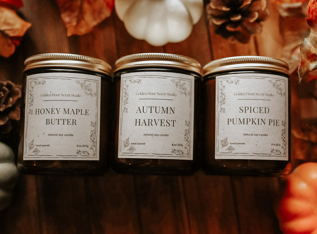 8 OZ| Amber Jar | Autumn Collection