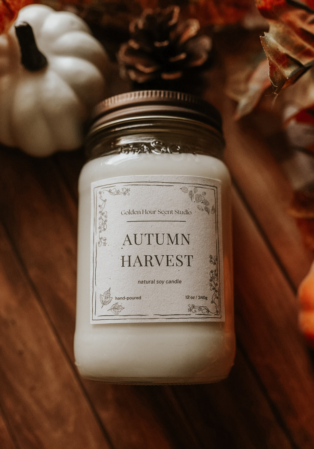 12 OZ| Mason Jar| Autumn Collection